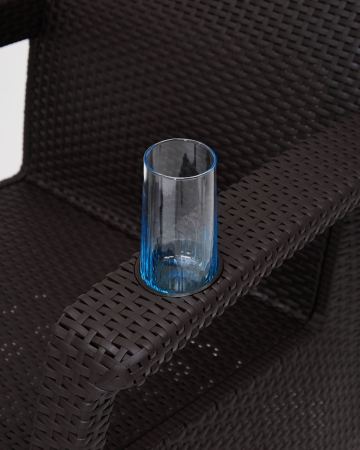 Комплект садовой мебели HomlyGreen 5+3+1+обеденный стол 153х79, с комплектом бежевых подушек