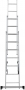 Лестница универсальная трехсекционная WORKY 3х8, высота 2.31/3.73/5.17 м