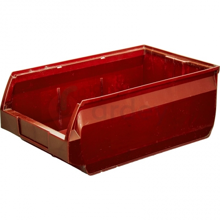 Пластиковый лоток для склада Sanremo, красный, сплошной (170х105х75)