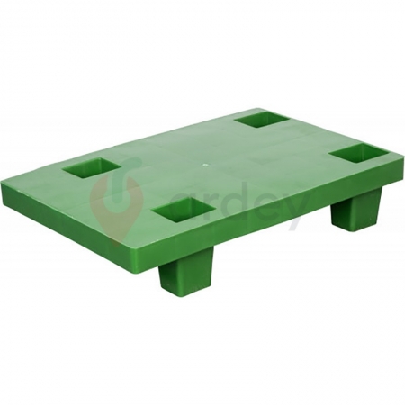 Поддон пластиковый TR 4001 (250/250кг, 600x400x130, сплошной на ножкаx, окрашенный, зеленый)
